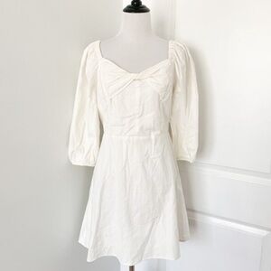 NWT J.O.A. Twist Front Ivory Mini Dress